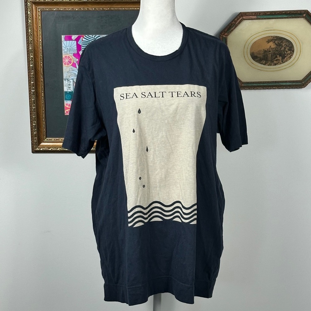 J Brand x Antoni Navy Sea Salt Tears Easy Organic Tee Shirt - SIZE M Graphic Tee